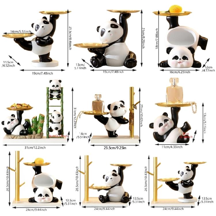 Wielofunkcyjne Urocze Pandy Organizery Wejściowe z Dwiema Tackami Akcesorium dla Funkcjonalnych i Stylowych Potrzeb Przechowywania