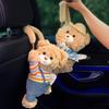 Tissue Holder For Car Plush Bear Automotive Napkin Organizer Cartoon Tissue Box Cover For SUVs RVs Sedans Trucks Drivers Car