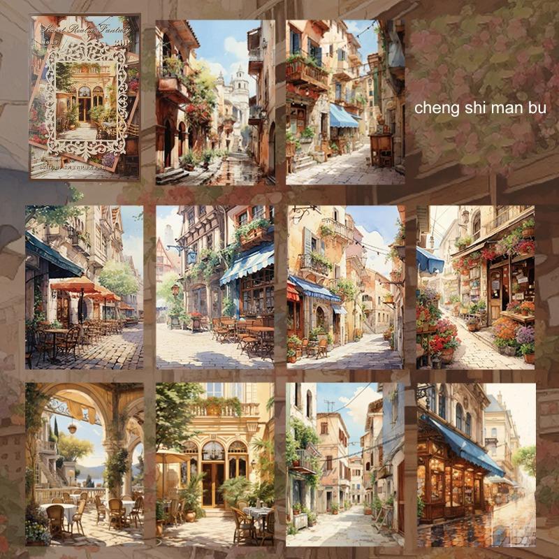 30pcs Secret Fantasy Series Vintage Forest Flower Landscape Scrapbook Collage Material Paper Creative Junk Journal Stationery