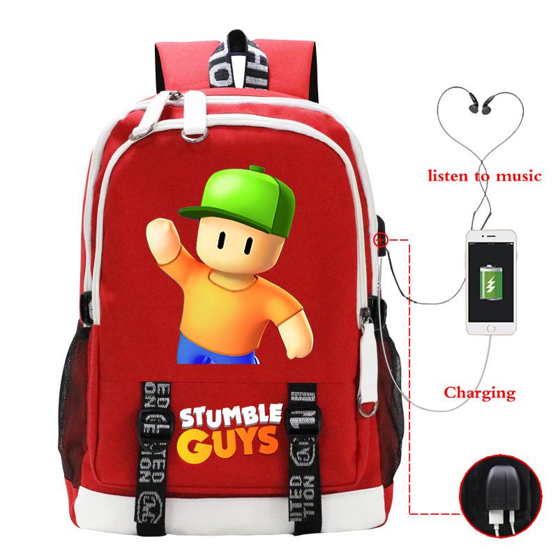 New collision party Stumble Guys game merchandise junior high school bag leisure bag travel bag