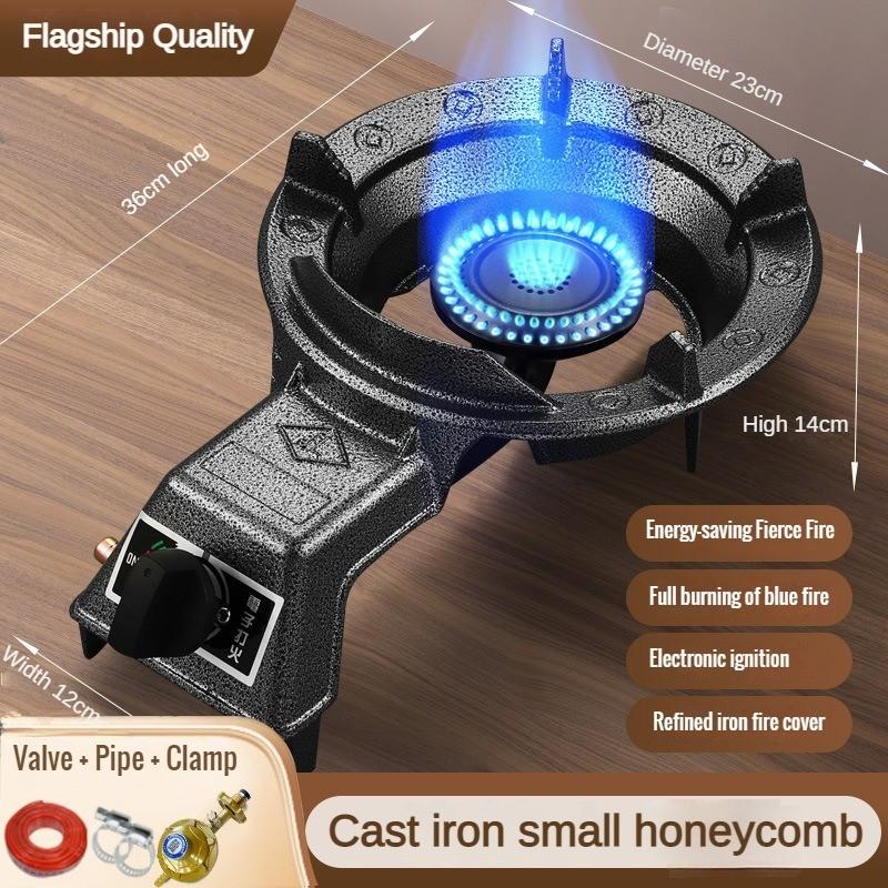 High Fire Stove Household Low-pressure Thickened Desktop Cast Iron Single Stove Kitchen Cooking Liquefied Gas Stove Black