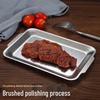 ZISIZ Retro Japanese Stainless Steel Rectangular Serving Plate