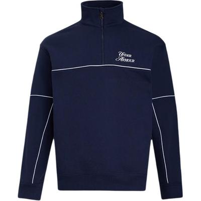 SS25 UA Sports Club Fashion 1/4 Zip Versatile Sports Casual Hoodie Men Hoodie Navy-Blue 6005892-410
