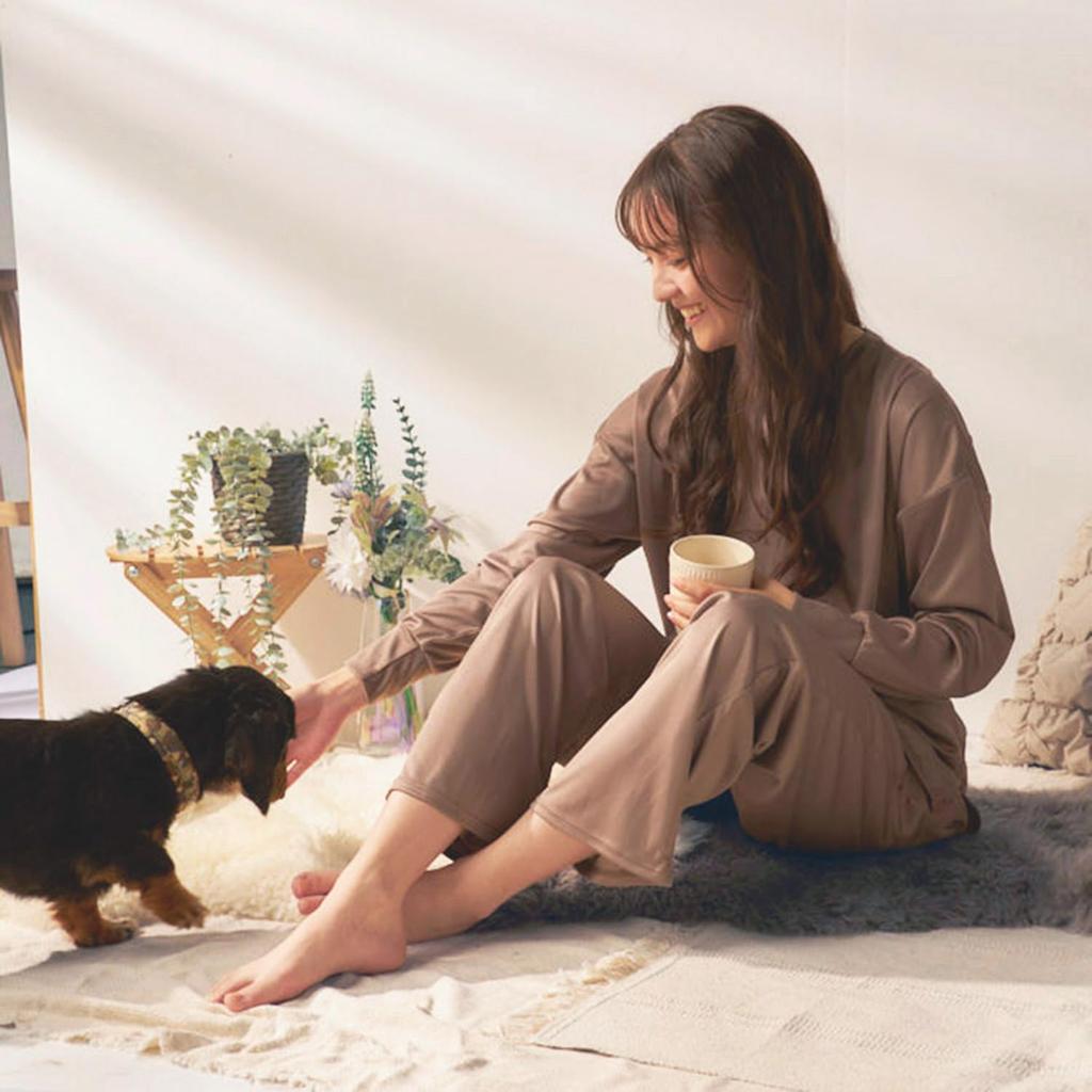 Pet Loungewear Set for Product 345188NBNL Hair-Resistant Long-Sleeve Women, Number