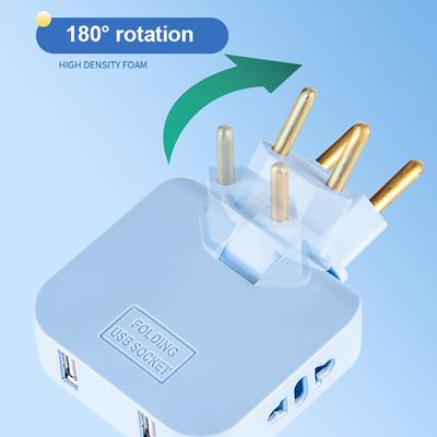 EU zástrčka 3 AC zásuvka Power Strip Multiprise 1 Convert 3 Prodlužovací elektrická zásuvka 180° otočná zásuvka AC adaptér