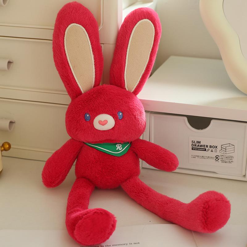 Funny Pull Ear Rabbit Plush Pendant Cute Doll Toy Keychain