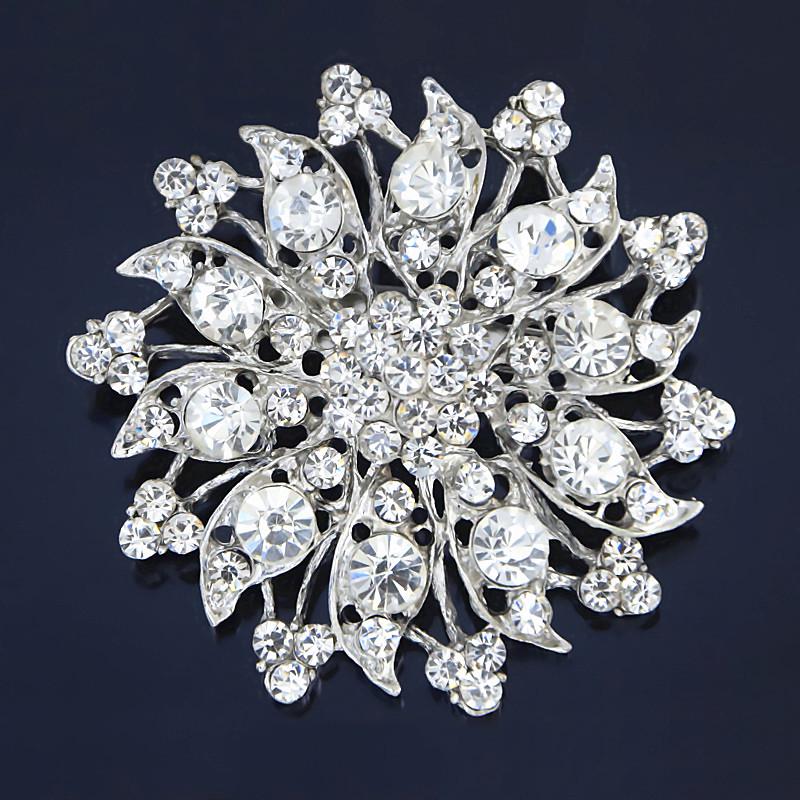 Elegant Crystal Brooch for Women - High-End Corsage Pin  Shawl Buckle Accessory Unisex