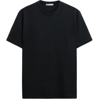 Solid Slim Fit Crew Neck Short Sleeve T-Shirt Men Tops Black 1887470-800