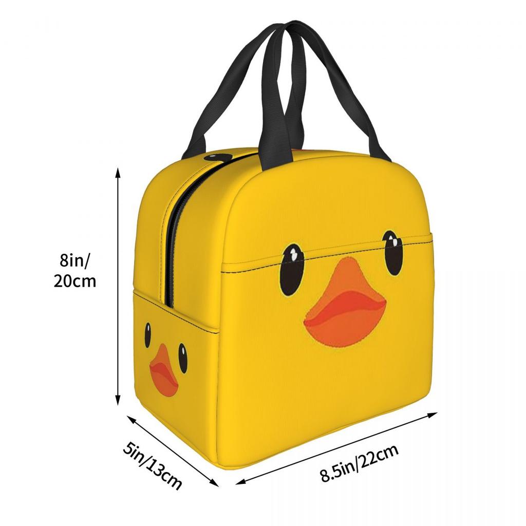 Yellow Rubber Duck Insulated Lunch Bag for Women Office Cooler Thermal Food Box Tote Portable Lunch Boxes Container