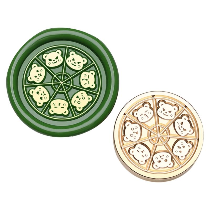 Vintage Seal Stamp Head Small Bear Animal Seal Stamp for Seal Envelope Card Party Invitation Packaging Christmas Wedding