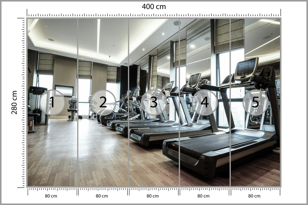 Photomural Modern Fitness Club Self-Adhesive Mural 400x280