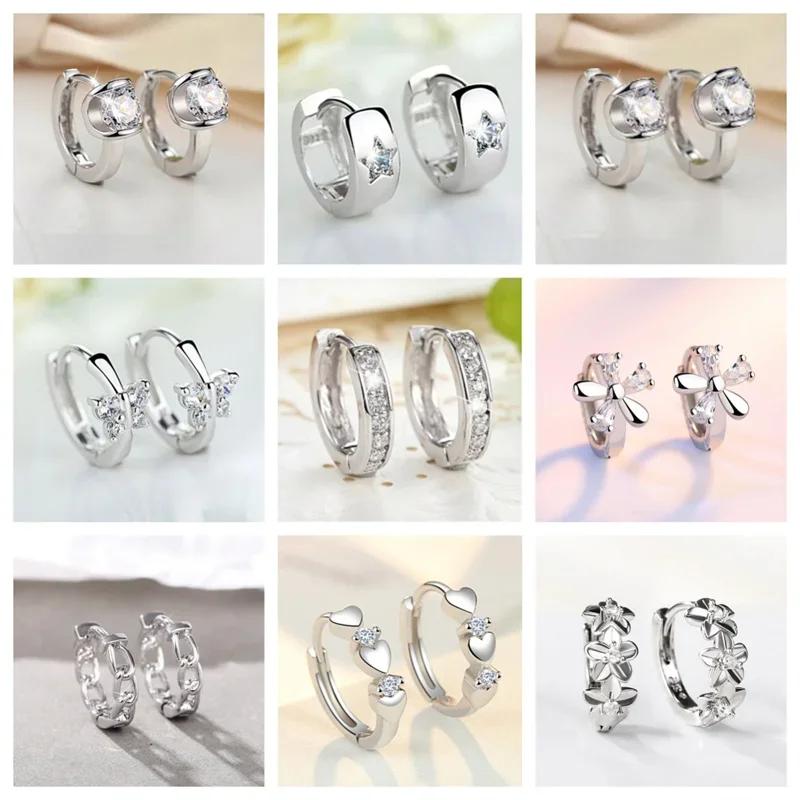 Fashionable Small Fresh Earrings Ins Style Personalized Mosonite Sparkling Light Luxury Jewelry Headpiece For Women