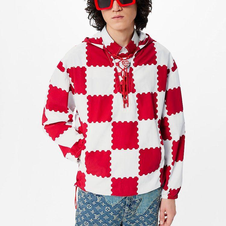 Louis Vuitton Jacket Men's Red White 1A9GPP