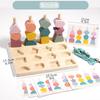 Wooden Stringing Toy, Montessori Educational Toy, Shape Matching Puzzle, Rod Threading Game, Finger Training, Shape Recognition, Colorful Geometric
