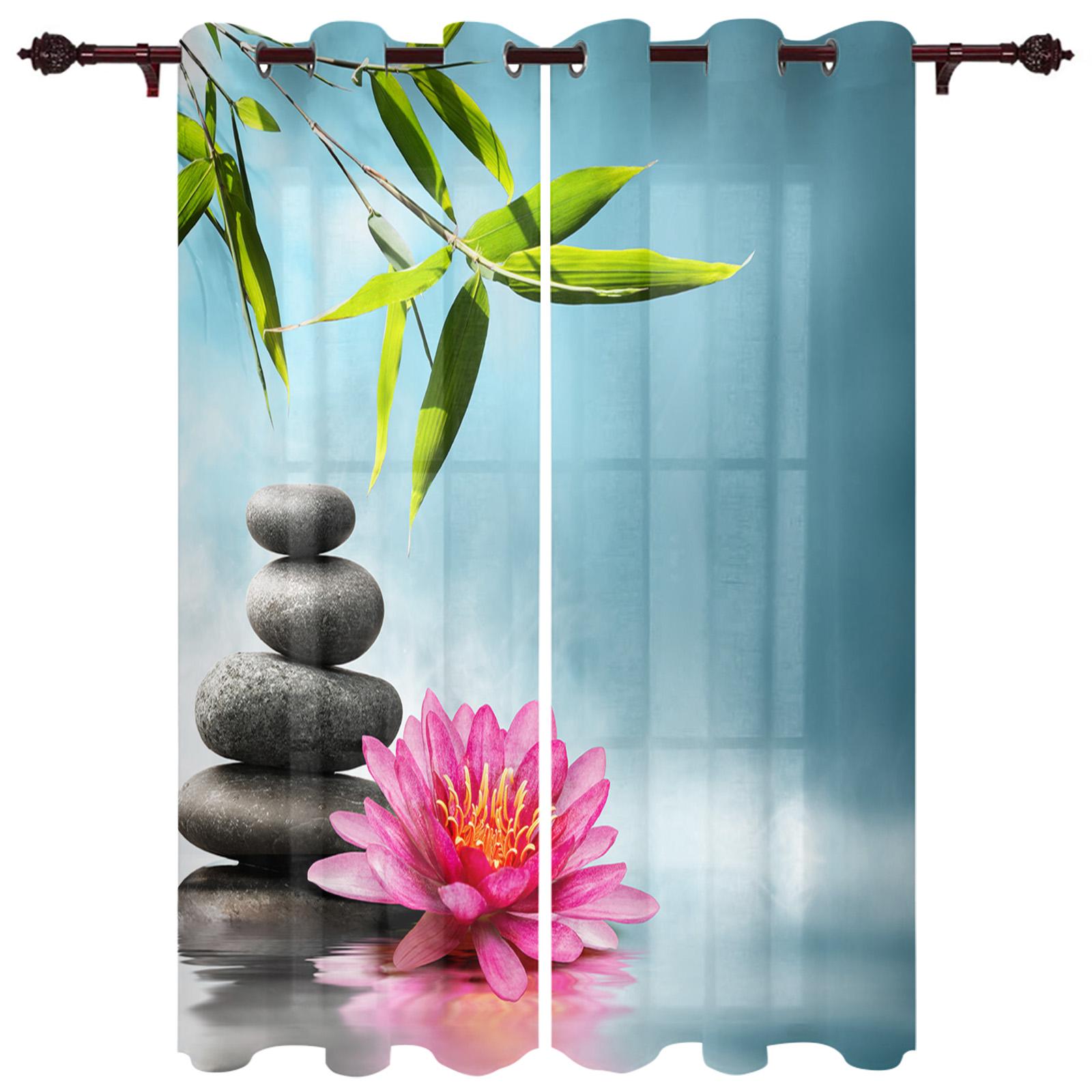 Шторы на окна Zen Stones White Lotus Home Decor Шторы для спальни Шторы на кухню Шторы — фото 11