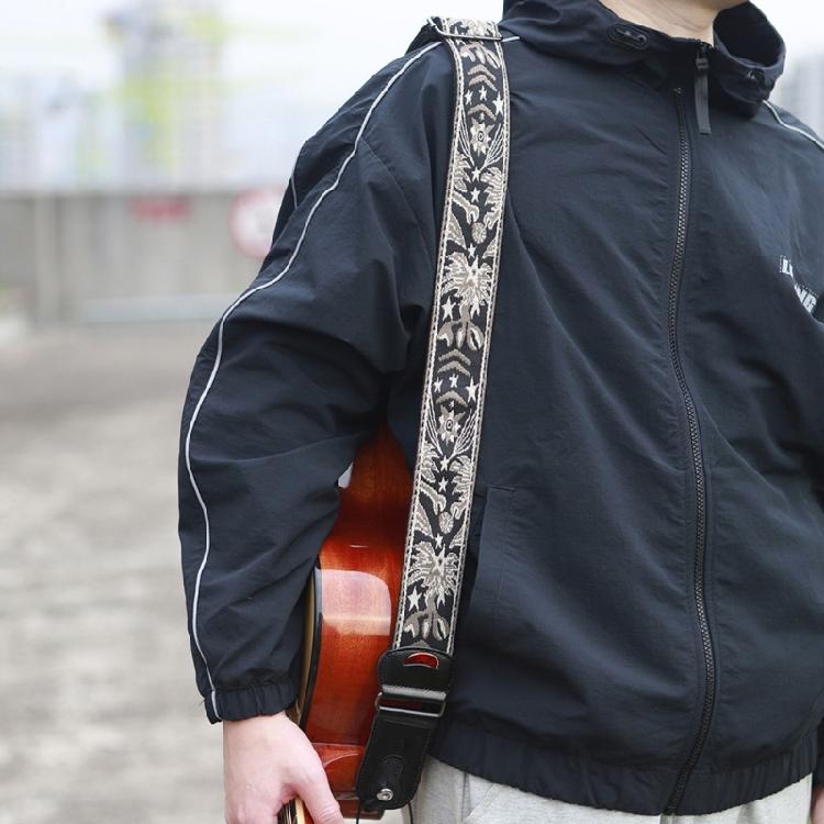 Electric Guitar Strap Adjustable PU Leather Ends Strap Acoustic Guitar Strap