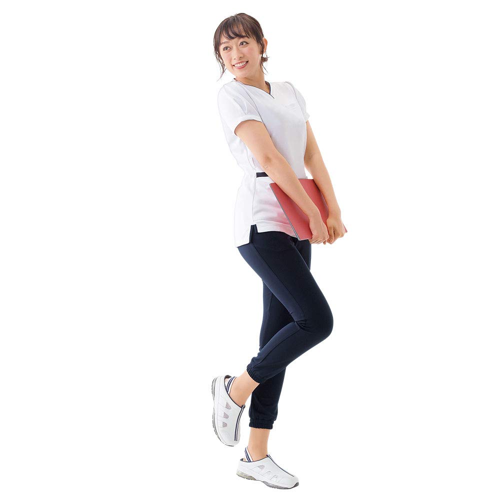 Nursery Multi-Jacket (Feminine), Opaque, Stretch Scrub, Medical, Nursing, Women's, White Pink, Size 3L, 9626512A