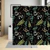 Leaves Shower Curtain Watercolor Tree Branch Leaf Vine Plant Bath Curtain Modern Fabric Nordic Bathroom Decor