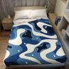 Blue Swirls Flannel Blanket Warm Soft Halloween Christmas Couch Warm Cozy Decorative Decor Gift for All Season