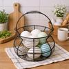 Small Egg Basket Vintage Storage Rack with Handle Farmhouse Egg Basket for Kitchen Picnic Farmhouse Harvest Easter Christmas