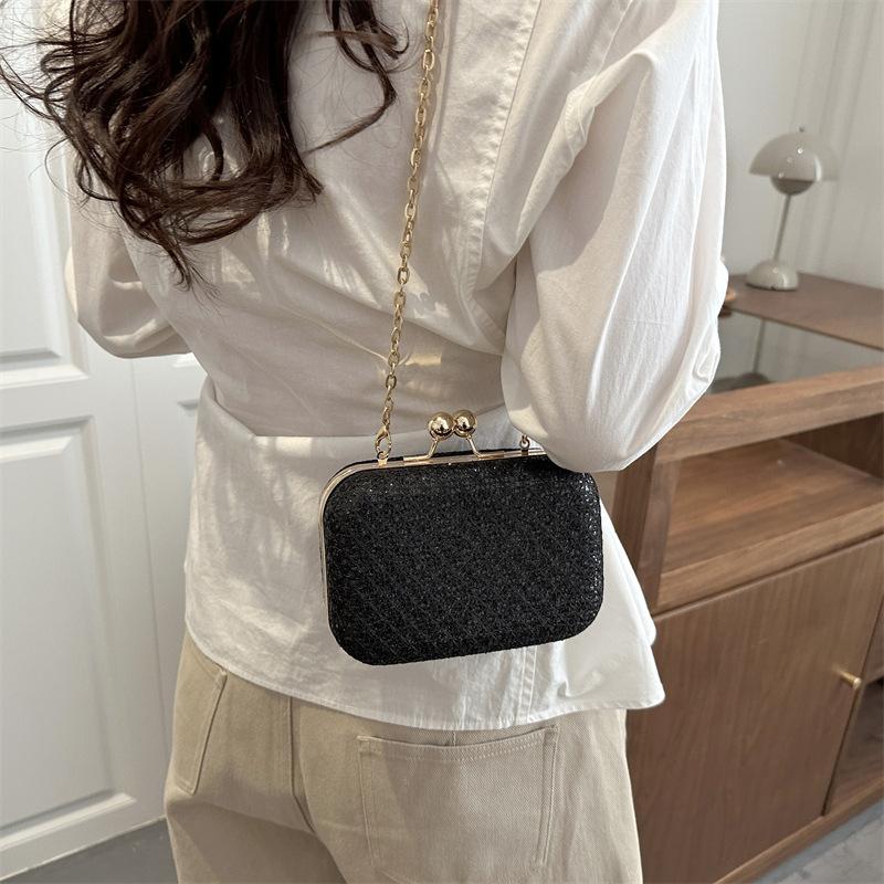 Casual Clutch Bag Evening Bag Glitter Chain Strap Women Handbags Crossbody Bag