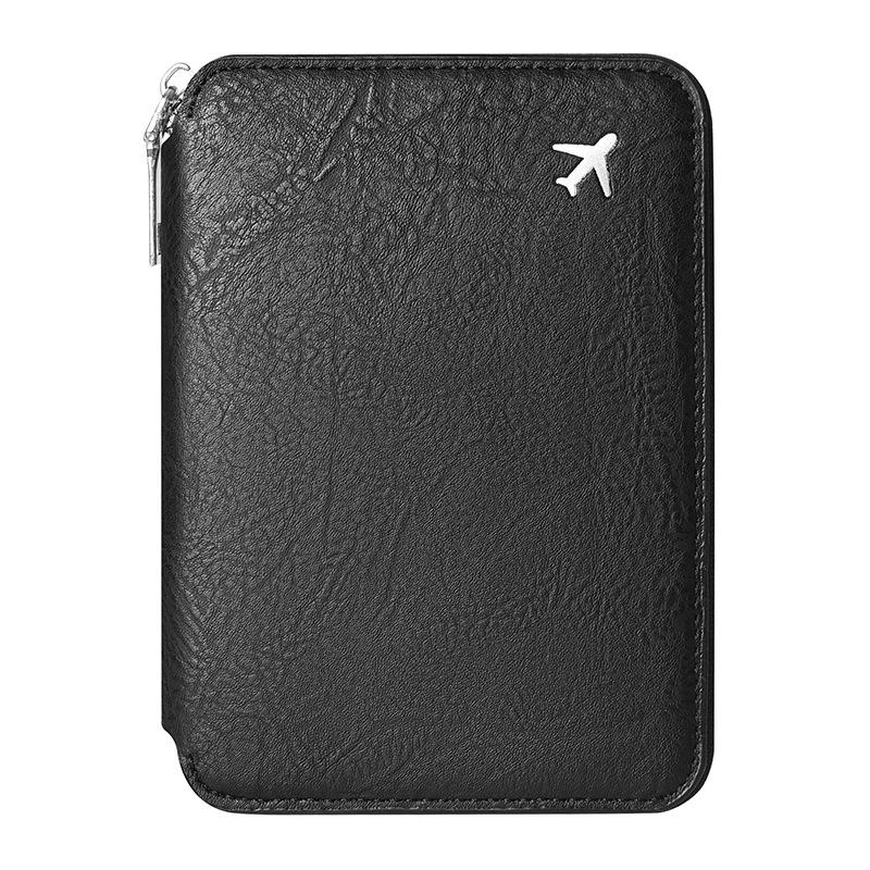 Cross-Border Large Capacity Travel Passport Holder with Zipper: Ticket and Card Storage, Customizable Logo