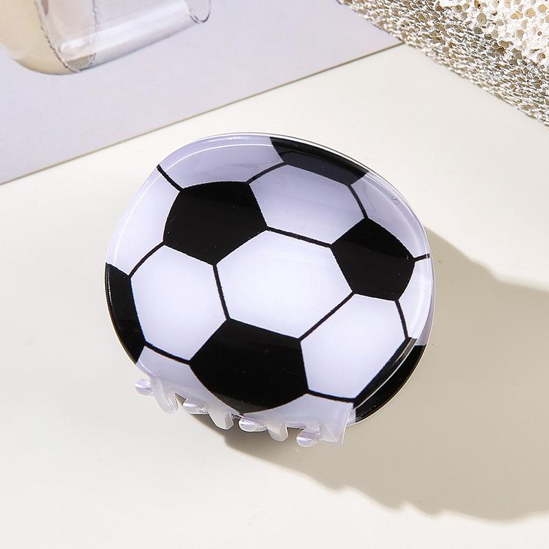 1Pc Sporty Style Creative Shark Clip Basketball Football Hair Grab Clip Cartoon Ponytail Clip Girl Hairpin Headpiece Decor Gift