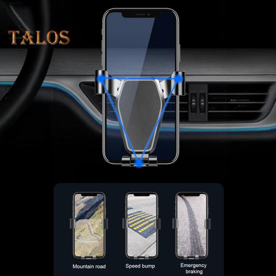 Držák na telefon do auta s automatickým uzamykacím ramenem Slot Držák do mřížky ventilace Stojan pro 4-7 palcové smartphony Palubní kolébka pro všechny smartphony