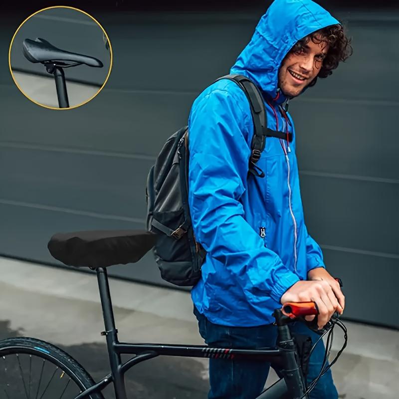 Waterproof Bike Seat Rain Cover Durable PVC UV Protection Fits Most Saddles Black For Mountain, Road Outdoor Cover