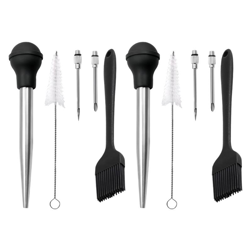 

Better 304 Metal Basting Equipment Includes 2 Kitchen Utensils For Marinating Barbecue mealprep 1