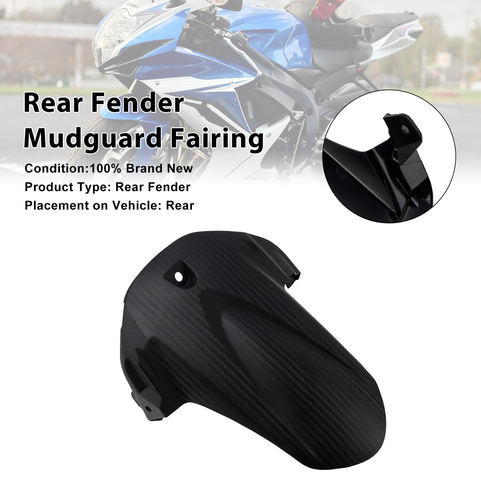 Rear Fender Mudguard Fairing For Suzuki GSXR600 GSXR750 2011-2025 Black