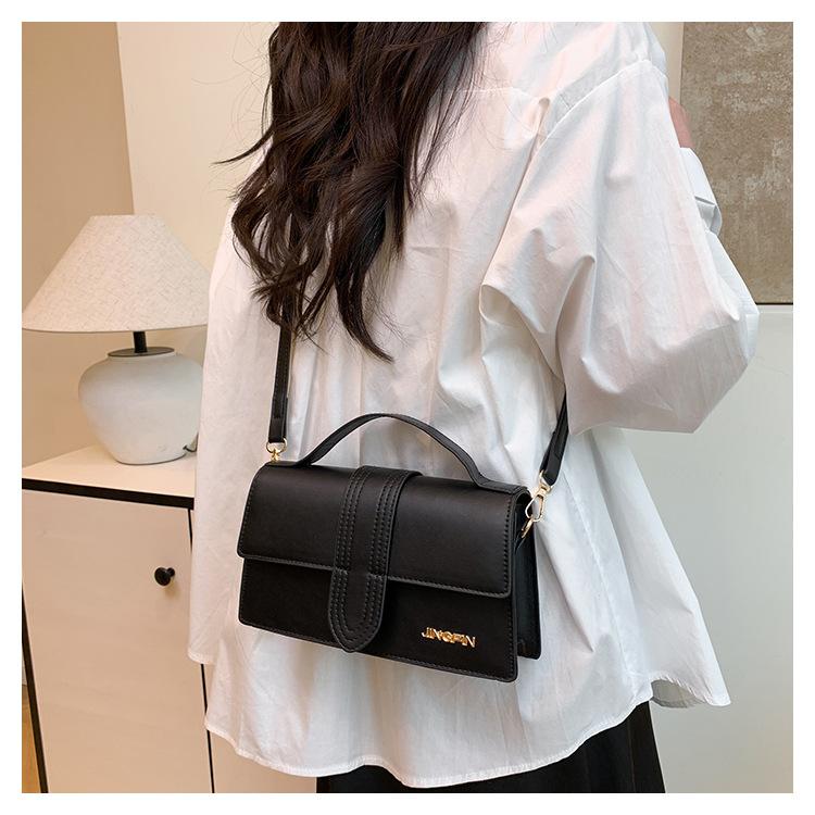 Borsa a Spalla Minimalista in Ecopelle Quadrata alla Moda Borsa a Tracolla per Donna