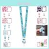 Cute Cartoon Id Card Holder With Retractable Lanyard For Work, School, And Travel