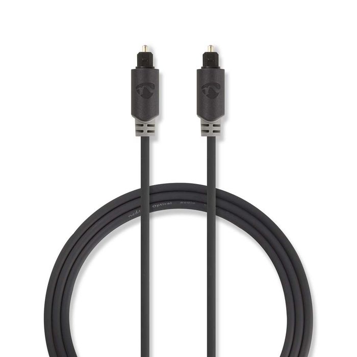 Câble audio optique - Nedis - TOSLINK - 1 m - Mâle/Mâle - Anthracite