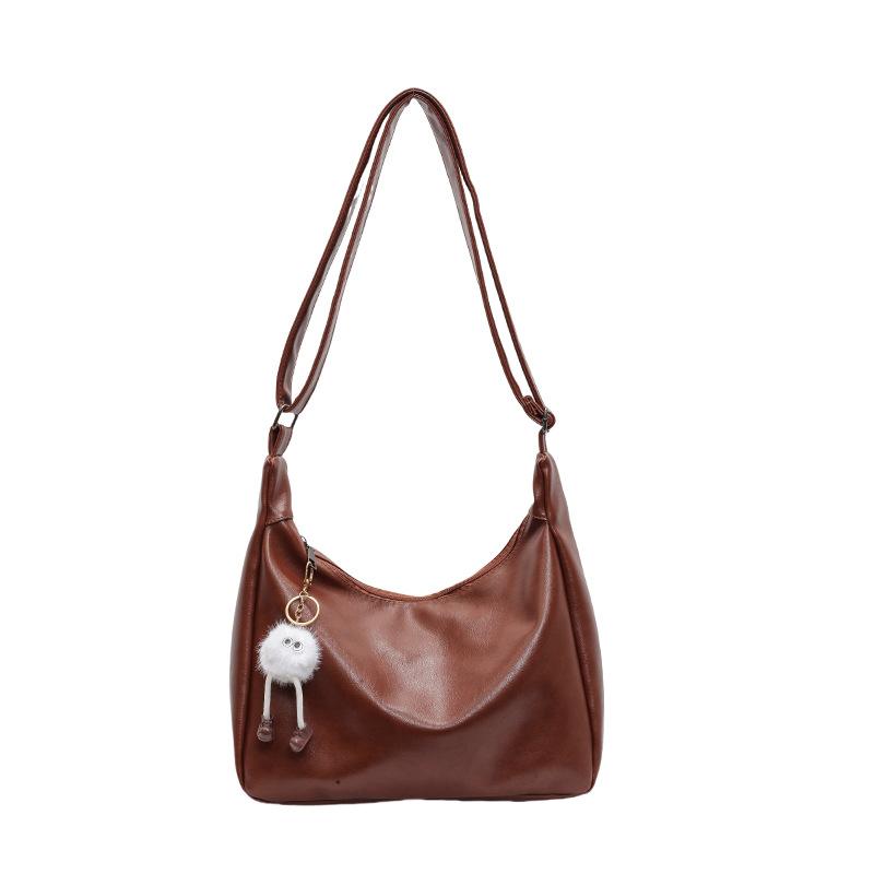 

Premium texture soft leather bag women s 2025 new trendy versatile casual messenger bag niche design single shoulder dumpling bag