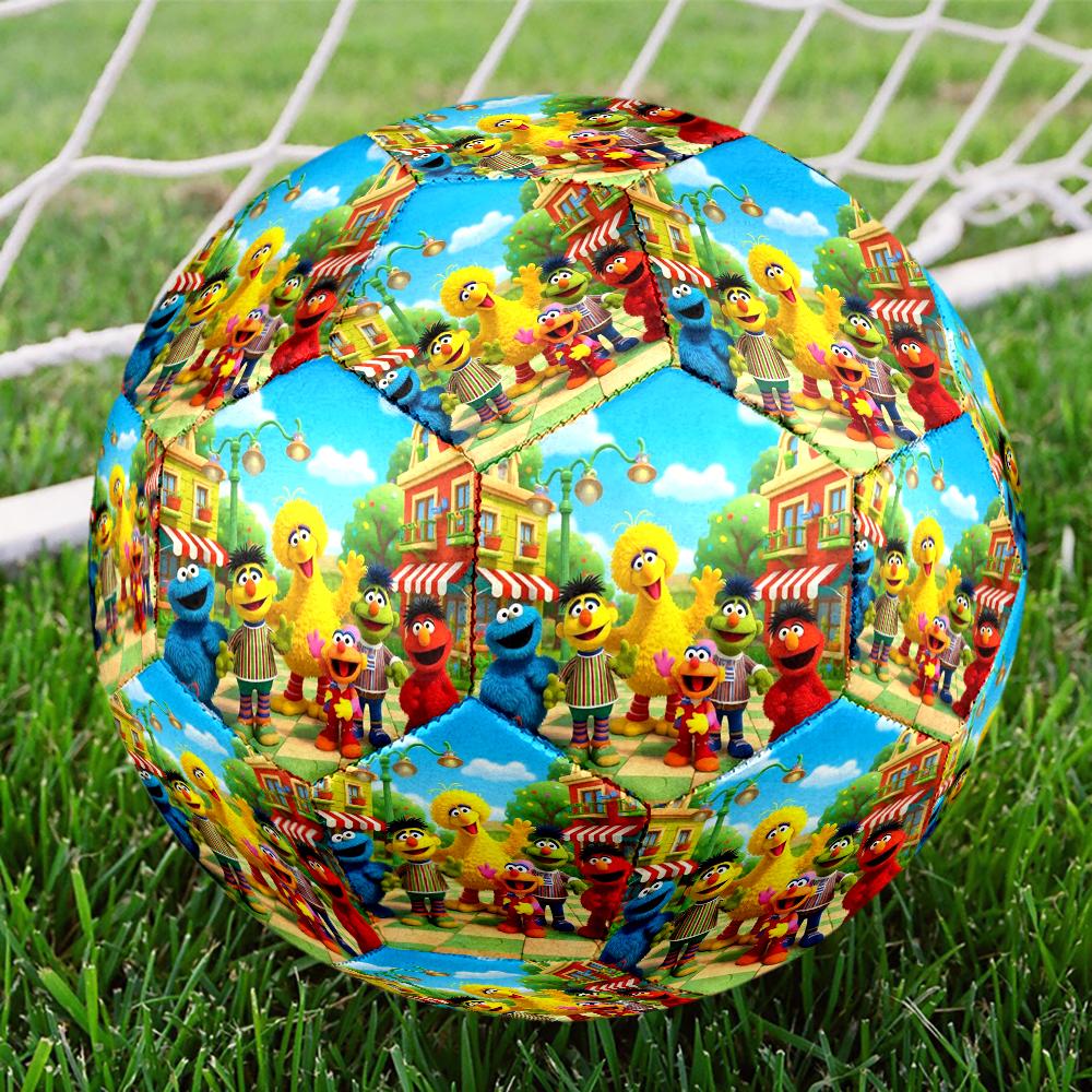 Sesame Street Theme Size 5 Soccer Ball, Suitable for Both Indoor and Outdoor Matches, a Gift Suitable for Everyone.
