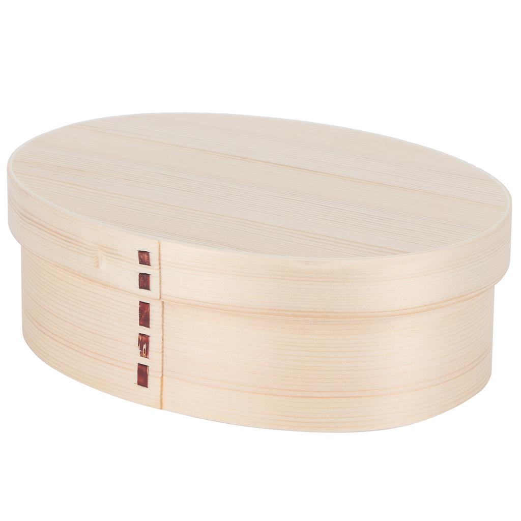 17,5x13,5cm Brotdose Holz Box Tragbarer Lebensmittelbehälter für Schüler Arbeiter