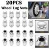20Pcs Wheel Lug Nut Set Carbon Steel 19mm Hex Wheel Nuts 60 Degree Taper  Improved Corrosion Resistance For Trailer Wheels