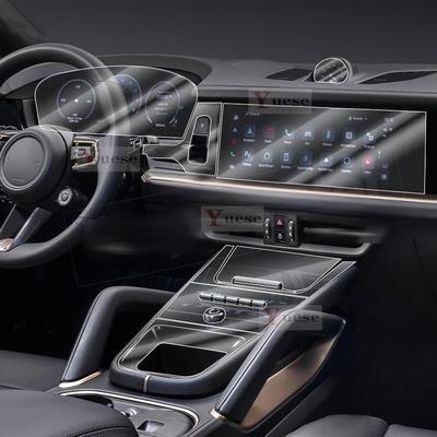 For Porsche Cayenne Turbo GT 2024-2025 Car Interior Center Console Transparent TPU Protective Film Anti-scratch Sticker