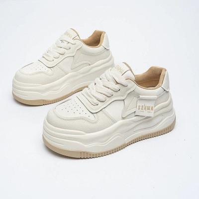 Spring New Thick-soled Heightening Casual Board Shoes Women's Muffin Soles Casual Little White Shoes