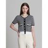 Leshop Round Neck Button Knit Top