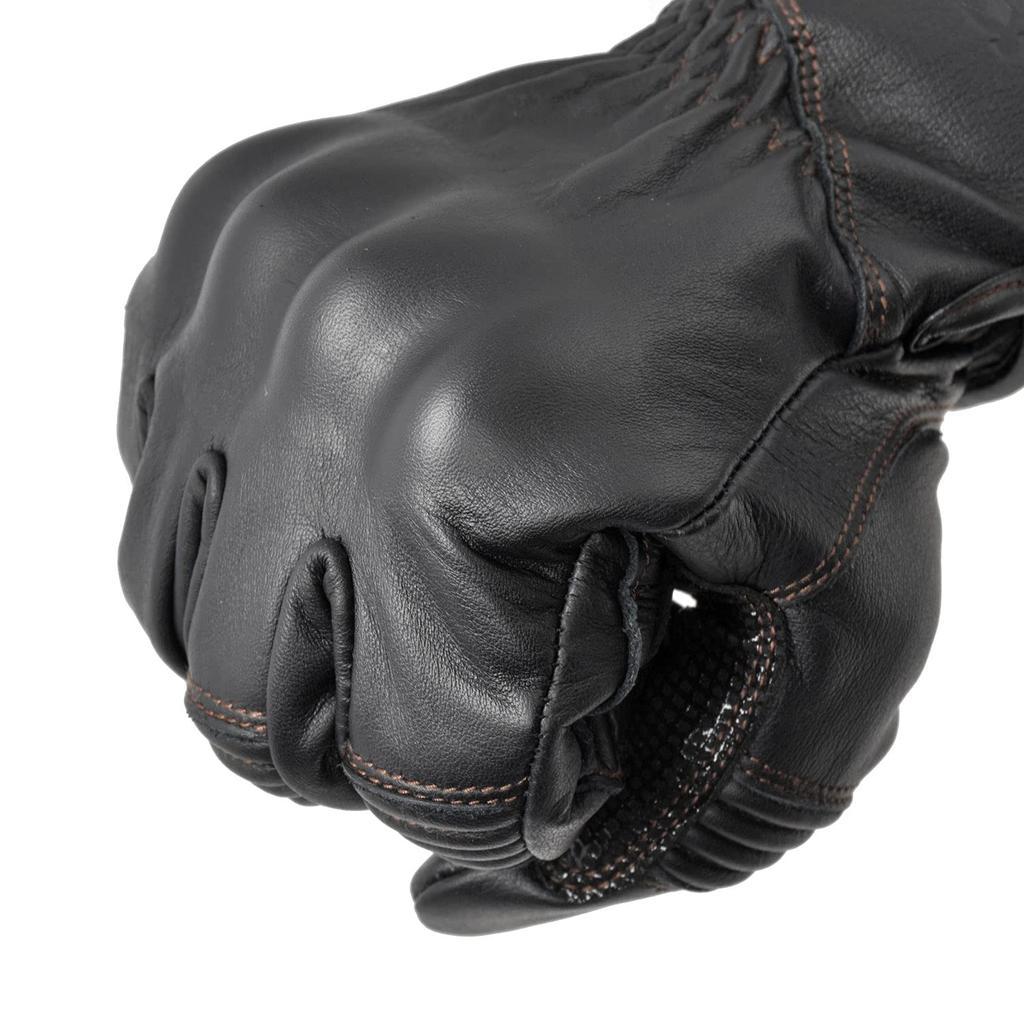 Protective Leather Winter Gloves for Motorcycles Brown S [Komine] GK-848