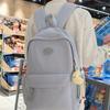 Schoolbag New Schoolbag Female Solid Color Small Fresh and Cute Casual Student Backpack Lightweight Versatile Simple Travel Backpack