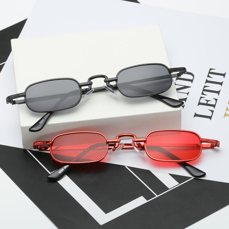 New Fashion Vintage Small Square Frame Sunglasses For Women men Retro Punk Rectangle Sun Glasses Eyewear Shades metal frame