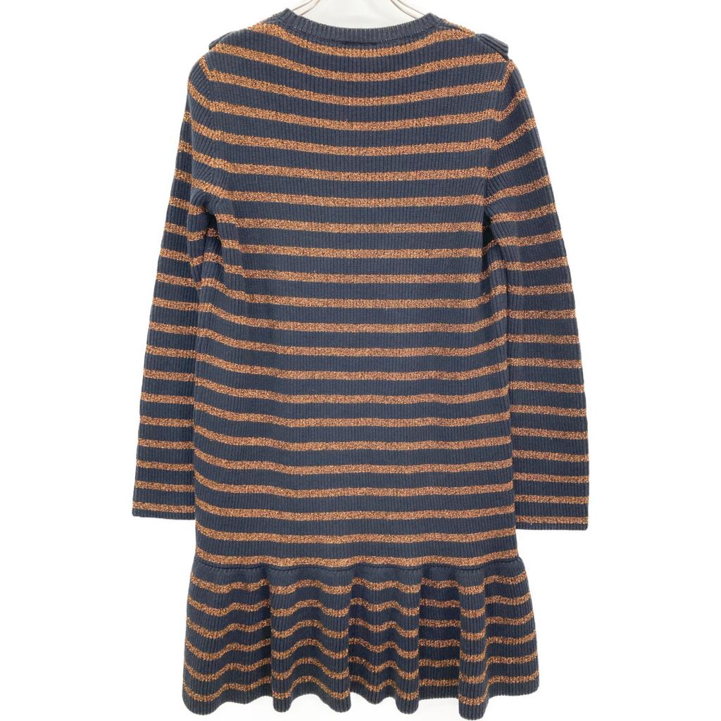 RED VALENTINO SR3KDA534GJ Navy Long Sleeve Knit Dress dress S NavyUsed