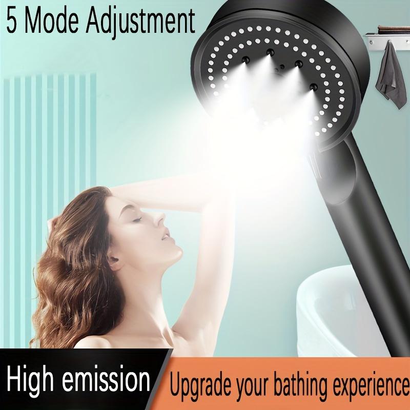 5 Mode Pressure Boost Shower Head Multifunction Adjustable Large Water Yield Shower Nozzle Massage Shower Bathroom