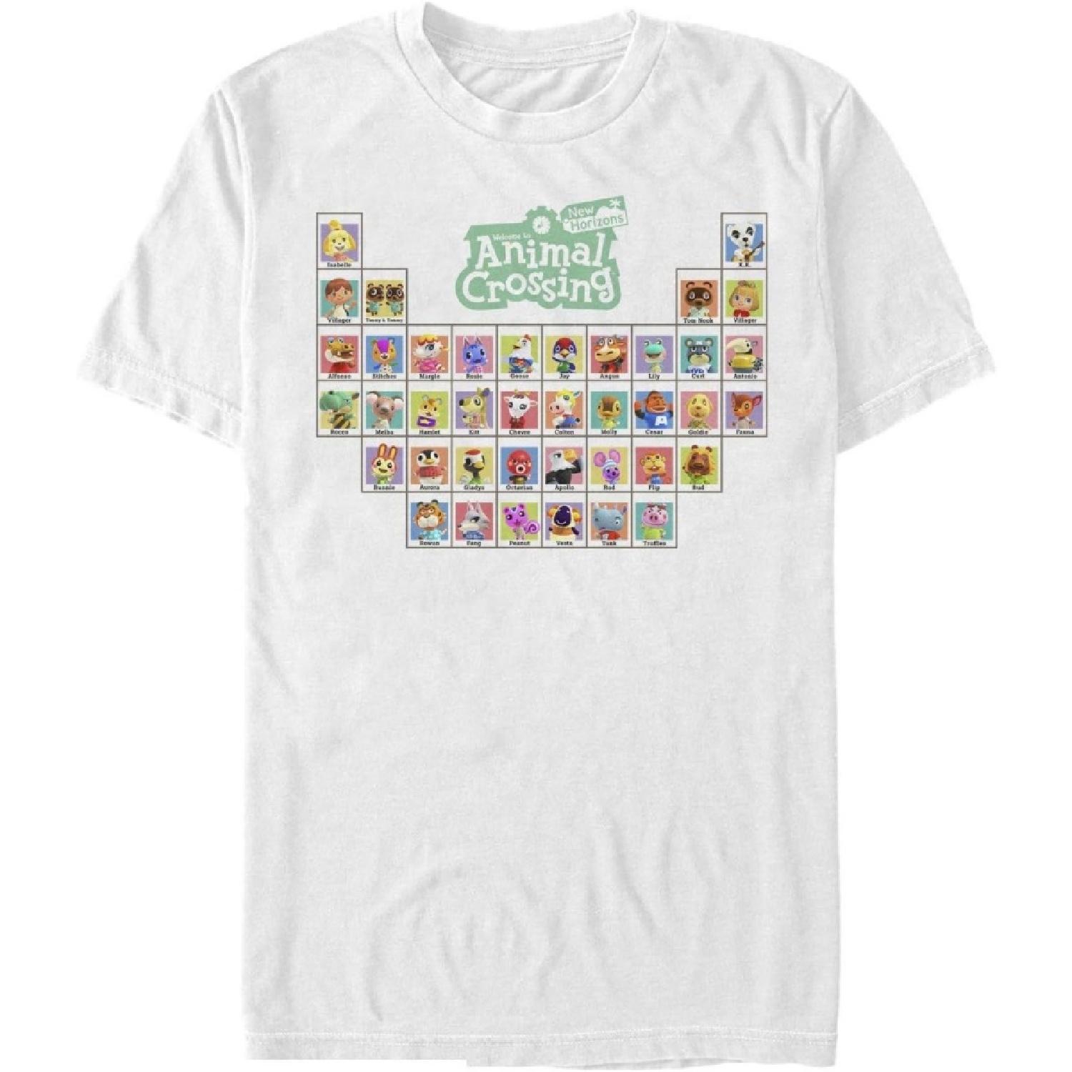 Fifth Sun Men s Nintendo Animal Crossing Periodic Table T-Shirt S