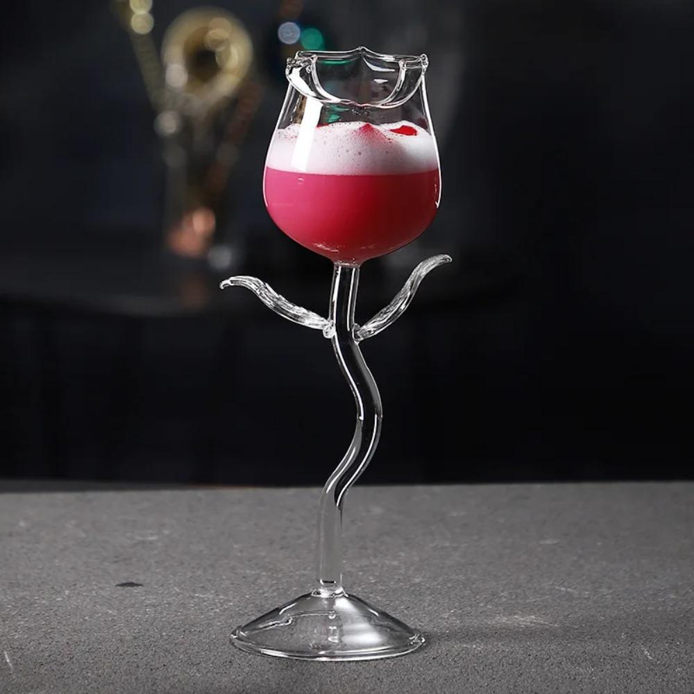 150/280ml Rose Wine Glass Glassware Cocktail Glasses Cup Rose Wine Goblet Valentine's Day