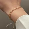 Bracelet Perle Irregulière Forme Spéciale Française Bracelet Femmes Niche Luxe Léger Exquis Doré Demi-Bracelet Bracelet Accessoires