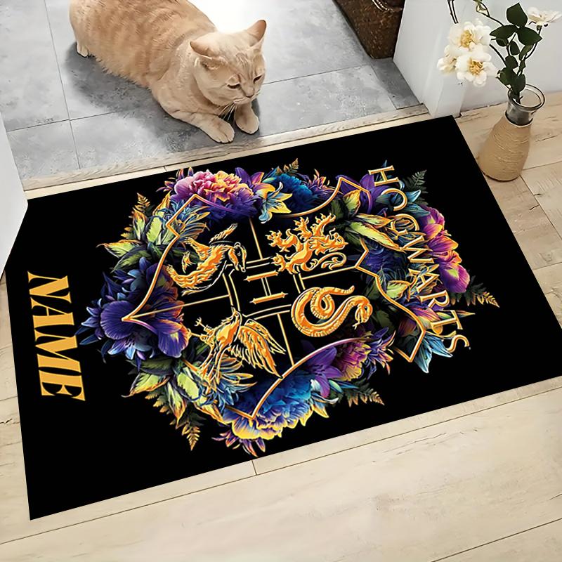 Custom Name "Harry Potter's Magical Journey" Carpet Rug Customizable Soft Washable Anti-Slip Home Living Room Sofa Mats Personalized Rug. 090984